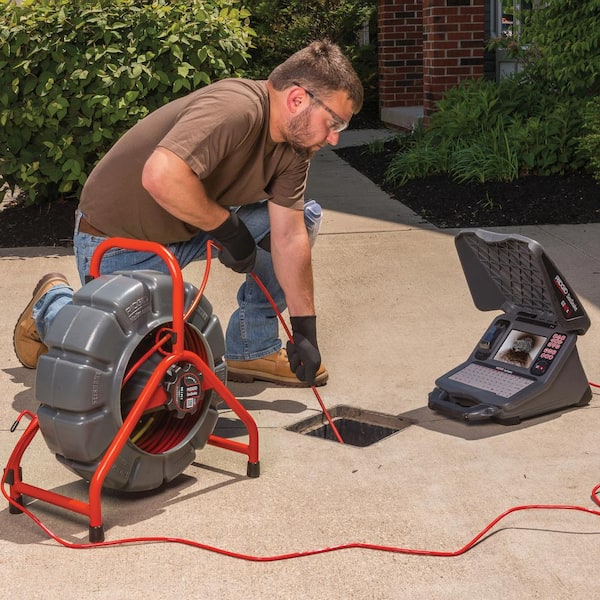 SeeSnake Mini Inspection Sewer Camera Reel (200 ft. Cable for 1-1/2 in.-8 in. Lines) and CS12x 12 in. Monitor Bundle