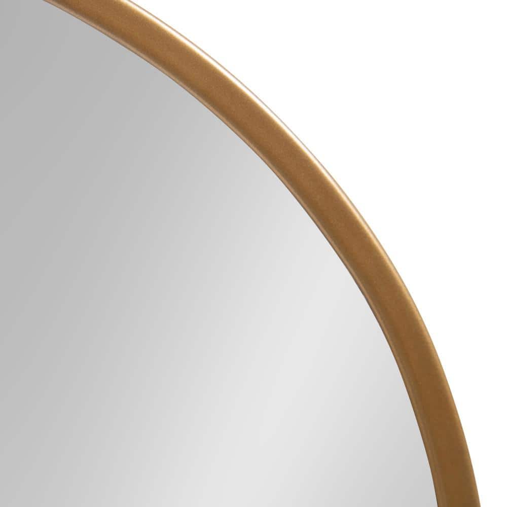 Gold Full-Length Rectangular Wall Mirror with Metal Frame