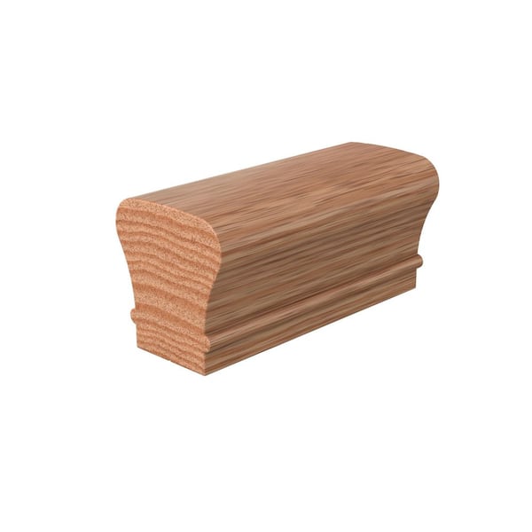 0.375 in. D x 2.25 in. W x 144 in. L Unfinished Red Oak Wood Straight Handrail