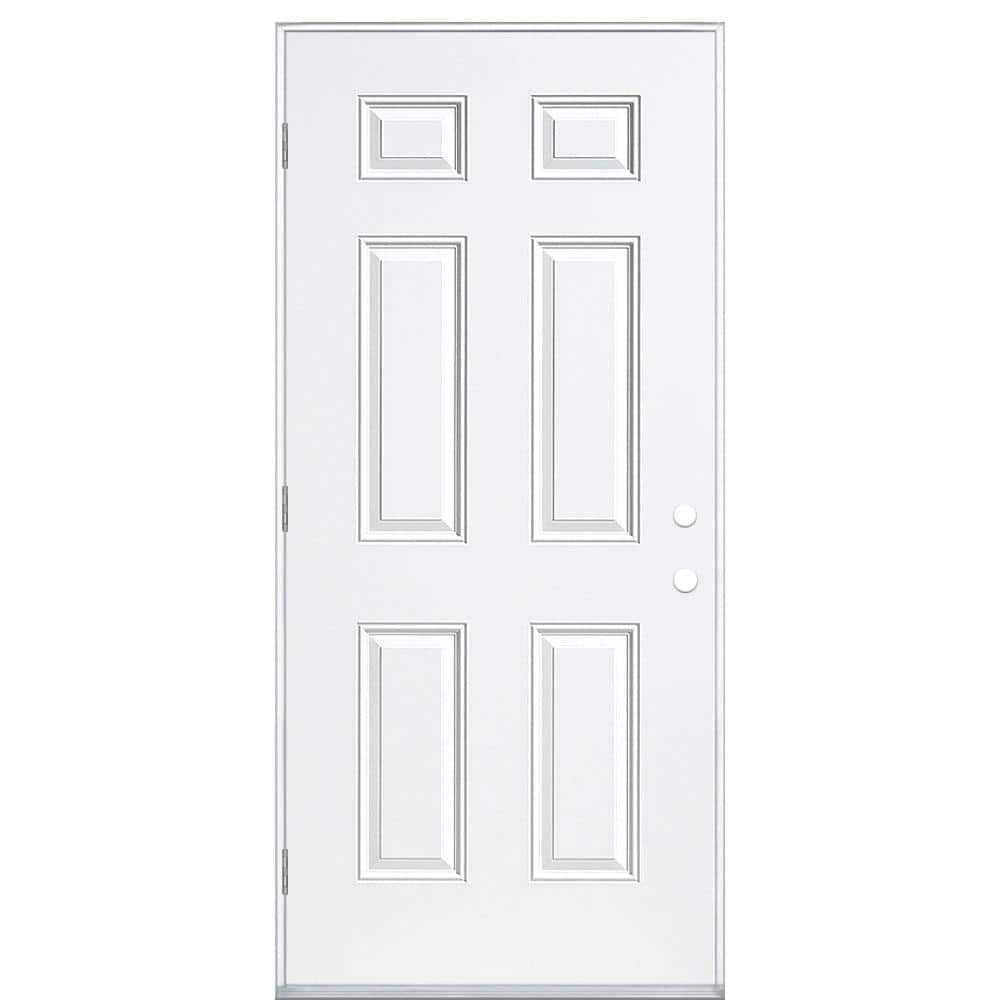 Masonite 32 in. x 80 in. FireRated 6Panel RightHand Outswing Primed