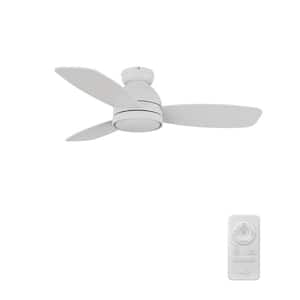 Thibault 44 in. Color Changing Integrated LED Indoor Matte White 10-Speed DC Ceiling Fan with Light Kit/Remote Control