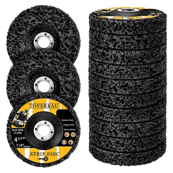 10-Pack Strip Discs for Angle Grinder Paint Remover Wire Stripping Wheels for Metal Rust Weld Oxidation Black