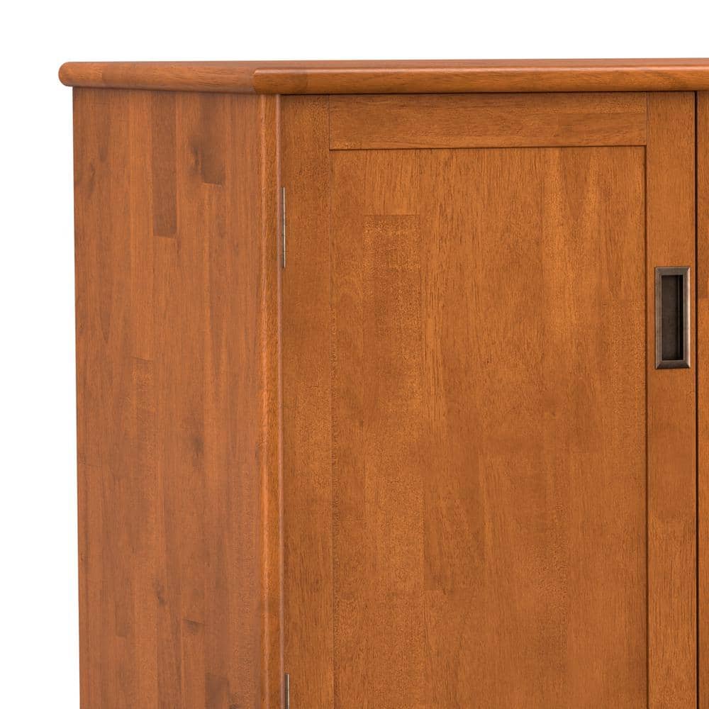 Teak Brown Solid Hardwood Mid Century Modern Sideboard Buffet