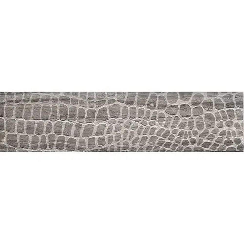 Artisana 3x12 in. Wooden Grey Textured Etched Reptille Elongated Subway Tile (5 sq ft/case, 20-Pack) price history on PriceWatchPro