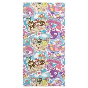 Sanrio Hello Kitty and Friends Vacay Postcards Microfiber Beach Towel