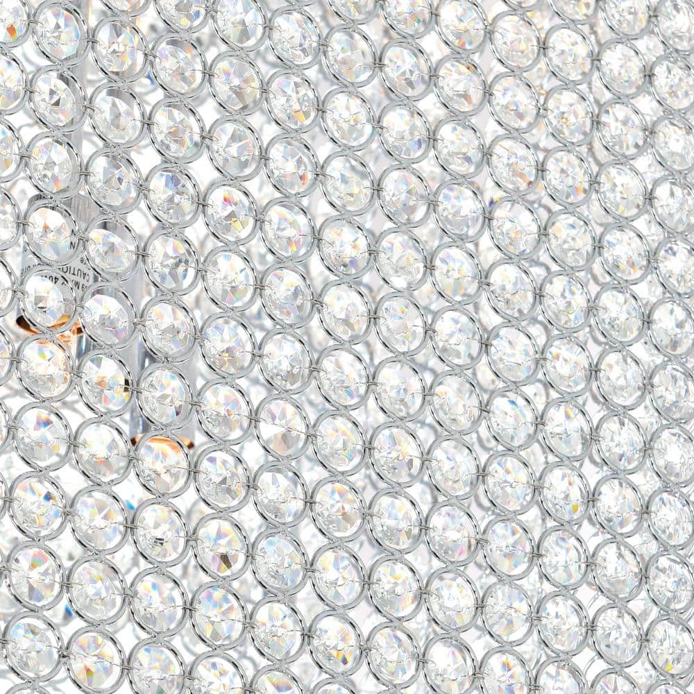 Cube 29" Chrome and Crystal 11-Light Chandelier
