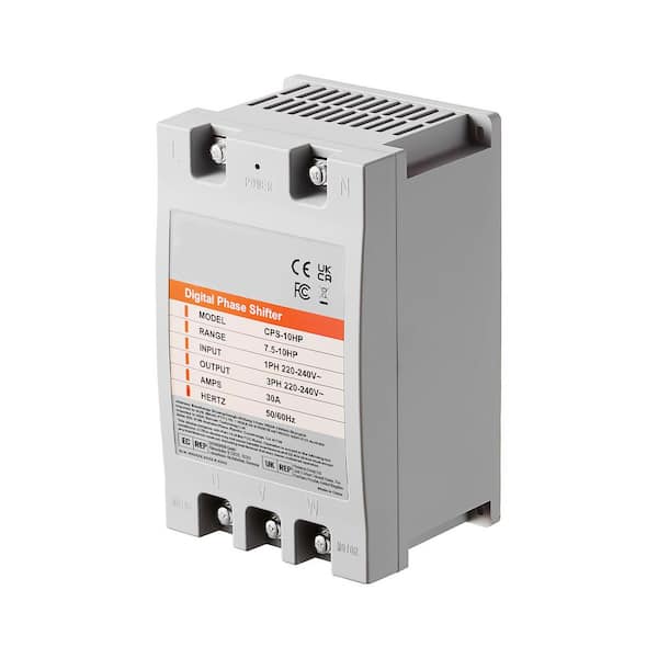 3 Phase Converter-10HP 30A 220V Single Phase to 3 Phase Converter, Digital Phase Shifter for Residential Use