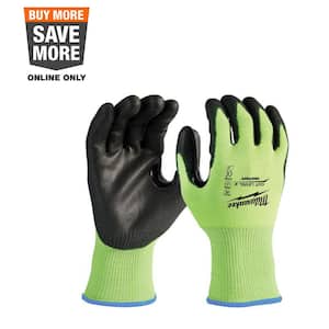 X-Large High-Visibility Cut 2 Resistant Polyurethane Dipped Work Gloves