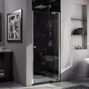 Allure 34 in. to 35 in. x 73 in. Semi-Frameless Pivot Shower Door in Chrome