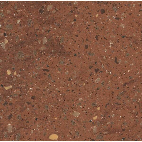 Corian 2 in. Solid Surface Countertop Sample in Cinnabar