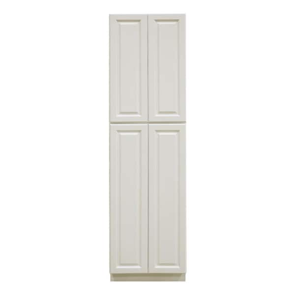 LIFEART CABINETRY LaPort Assembled 30x90x24 in. 4 Door Tall Pantry with 6 Shelves in Classic White