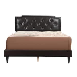 Deb Cappuccino Black Adjustable Queen Panel Bed