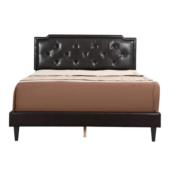 AndMakers Deb Cappuccino Black Adjustable Queen Panel Bed PF-G1116-QB ...