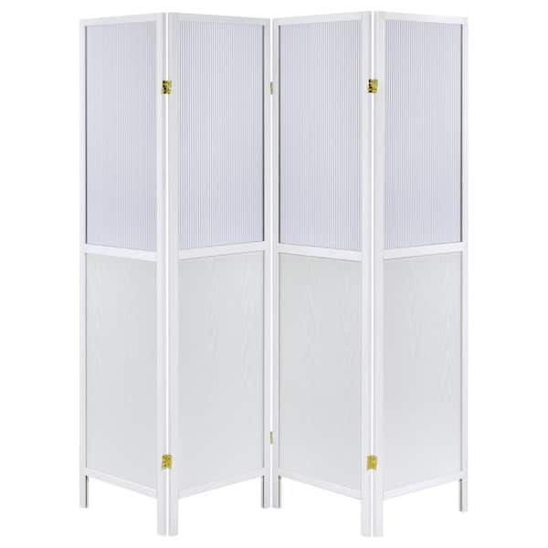 Mattison White 4-Panel Room Divider