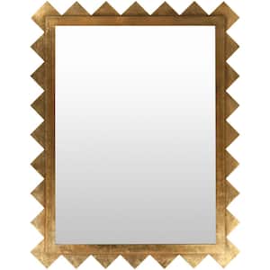 Large Rectangle Gold Contemporary Mirror (45 in. H x 57 in. W)