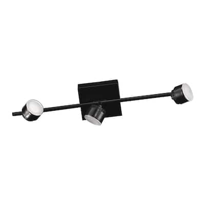 Armento 1 ft. 3-Light Black Integrated LED Fixed Track Lighting Kit