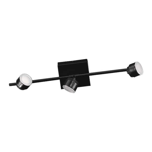 Eglo Armento 1 ft. 3-Light Black Integrated LED Fixed Track Lighting Kit