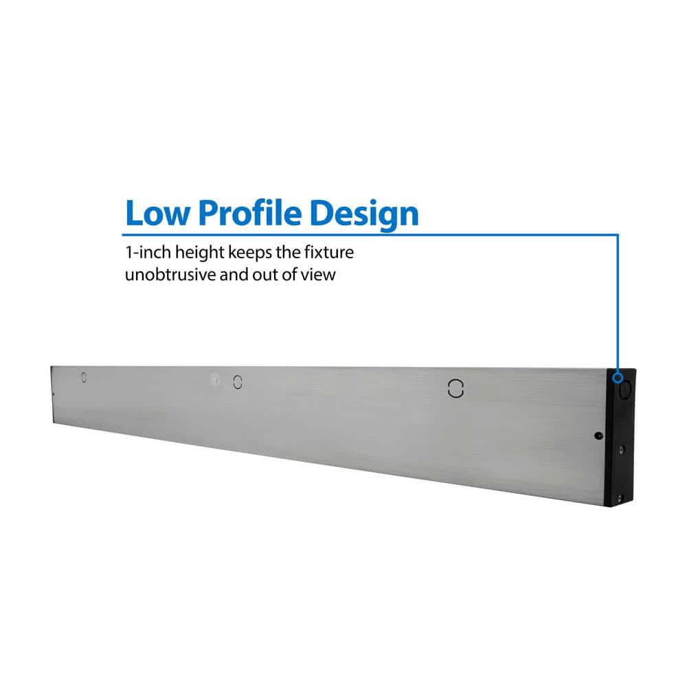 Nicor 40-Inch Nickel LED Under Cabinet Light Bar