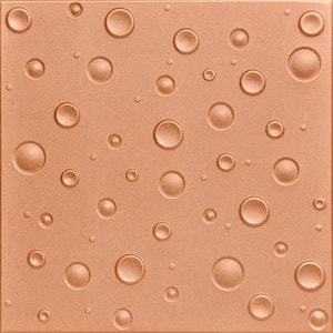 Bubbles Copper Penny 1.6 ft. x 1.6 ft. Decorative Foam Glue Up Ceiling Tile (21.6 sq. ft./Case)