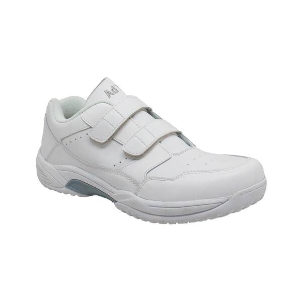 white velcro tennis shoes