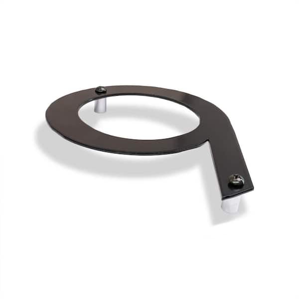 12" Black Modern Steel Flat or Floating House Numbers 0-9 - 9