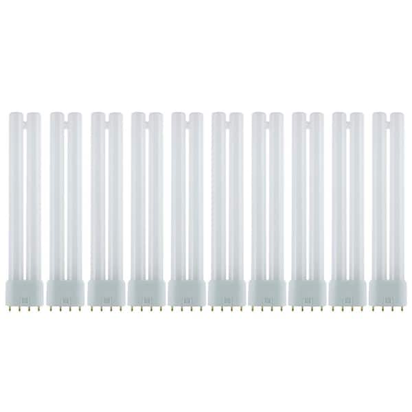 80-Watt Equivalent PL-L 2G11 4-Pin Base CFL Plug In Light Bulb in Bright White 3000K (10-Pack)