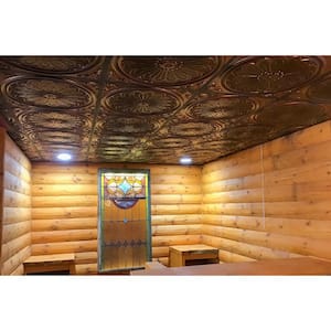 Mission 2 ft. x 2 ft. Lay-in or Glue-up Ceiling Tile in Antique Copper (40 sq. ft. / case)