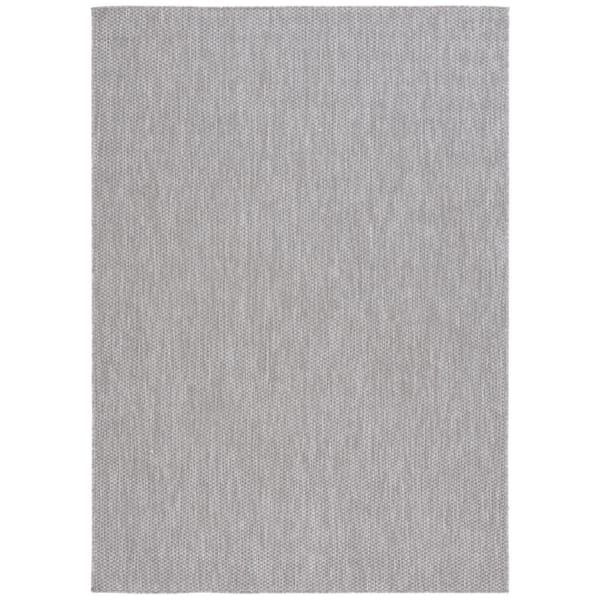 Beach House Gray 8 ft. x 10 ft. Solid Marle Indoor/Outdoor Area Rug