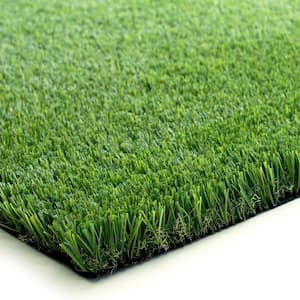 Natural Thick Realistic Deluxe 7 ft. W x Cut to Length Green Artificial Grass Turf