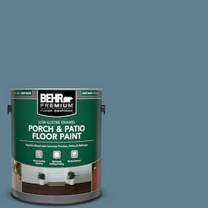 1 gal. #BXC-36 Aegean Blue Low-Lustre Enamel Interior/Exterior Porch and Patio Floor Paint