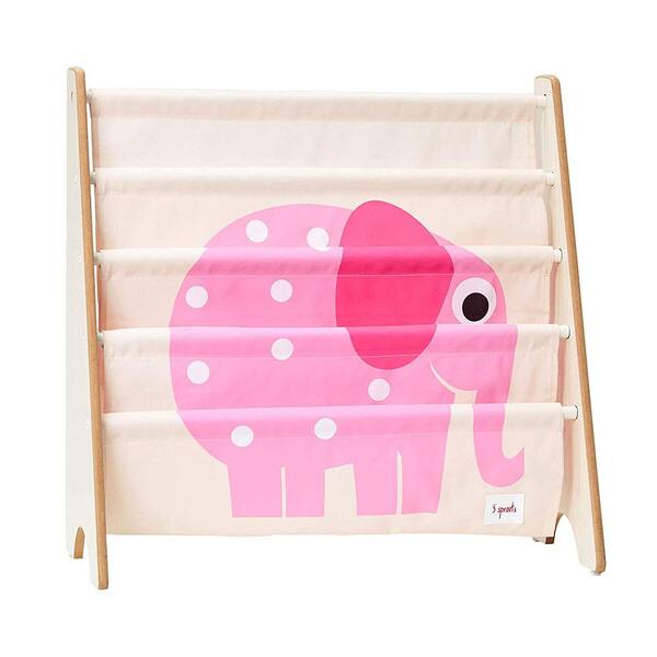 3 Sprouts URKELE Storage Shelf Organizer Baby Room Bookcase Furniture, Elephant