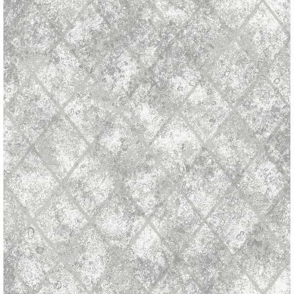 Brewster Mercury Glass Silver Distressed Metallic Paper Strippable Roll Wallpaper (Covers 56.4 sq. ft.)