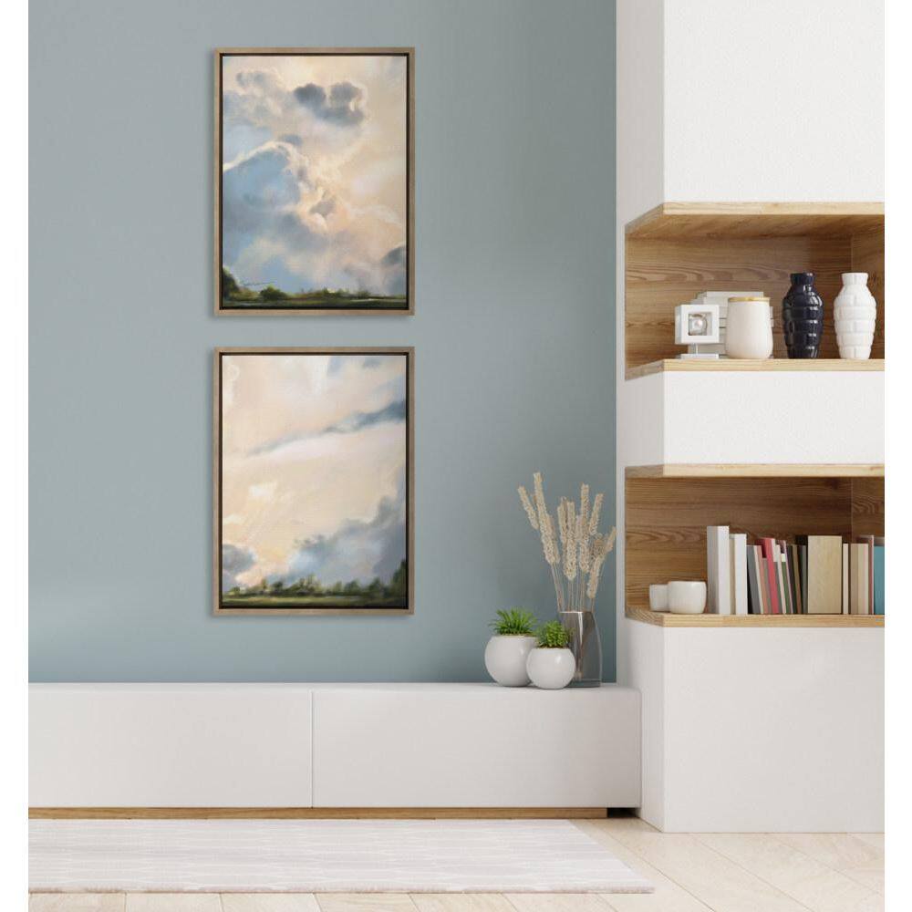 Sylvie Clouds Framed Canvas Landscape Art Print Set