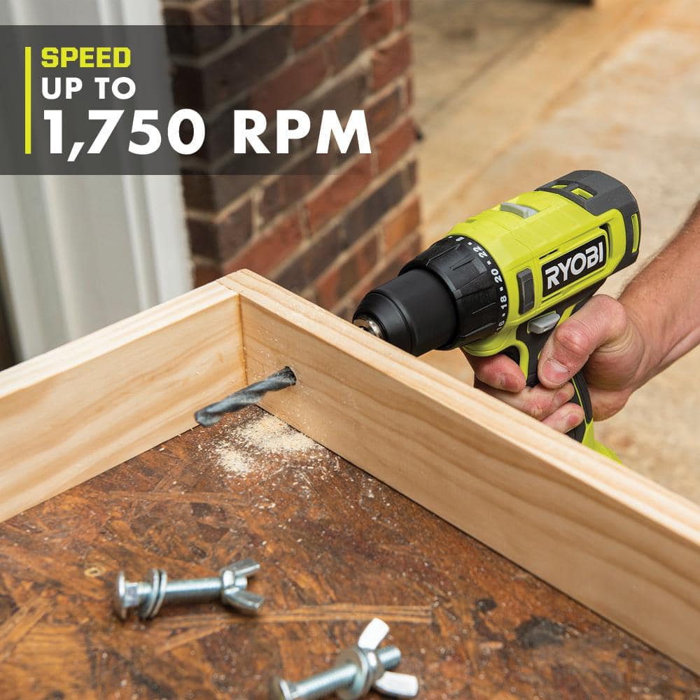 RYOBI ONE 18V Cordless 1/2 in. Drill Driver Kit with 2 1.5Ah Batteries and Charger - Image 5