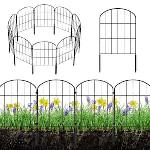 22 in. H x 10 ft. L Metal Garden Fence 10 Panels Animal Barrier Fence