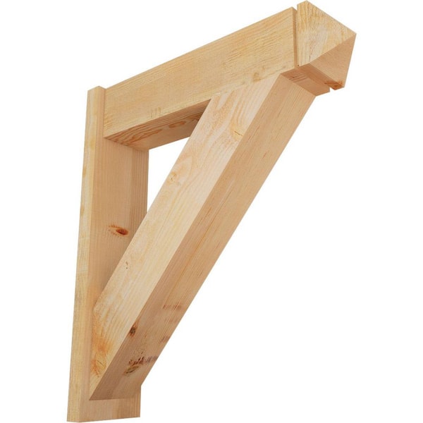 Ekena Millwork 8 in. x 36 in. x 32 in. Douglas Fir Traditional Arts and Crafts Rough Sawn Outlooker