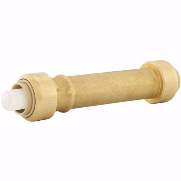 JONES STEPHENS PlumBite 1 in. in. Push Fit x 1 in. in. Push Fit Brass Fitting 1-Pack