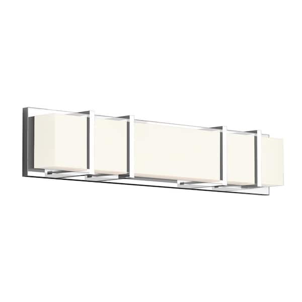 KUZCO Alberni 26-in 1 Light 31-Watt Chrome Integrated LED Vanity Light
