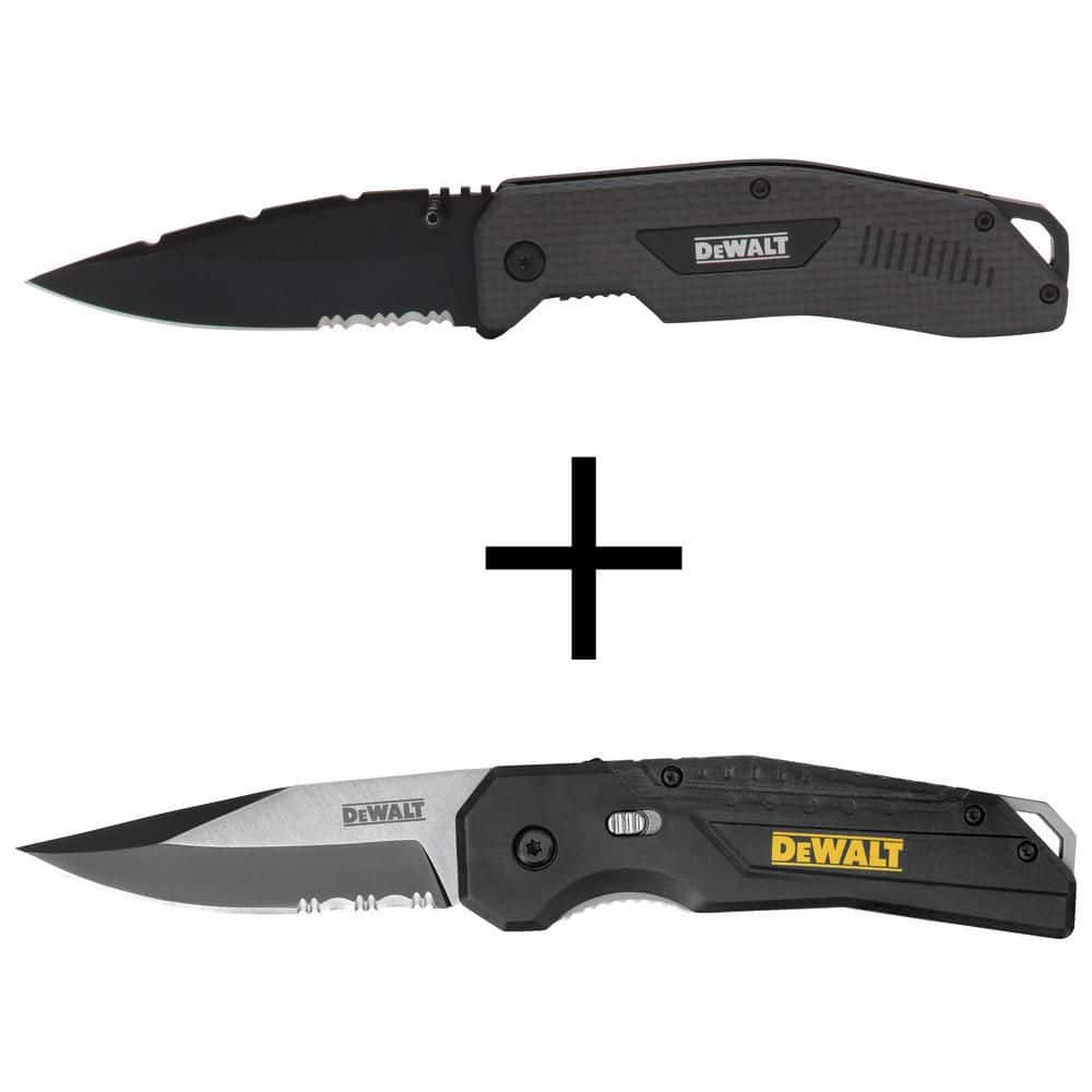 DEWALT 3-1/2 in. Folding Knife with Carbon Fiber Handle DWHT10314