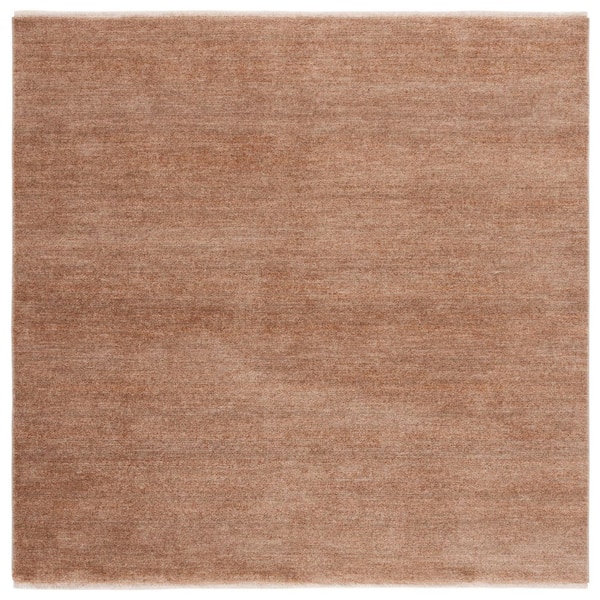 SAFAVIEH Lasa 4 ft. x 4 ft. Rust/Copper Marle Striped Square Area Rug ...
