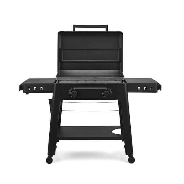 Irontop 2-Burner Griddle 28 in. Propane Flat Top Grill in Black