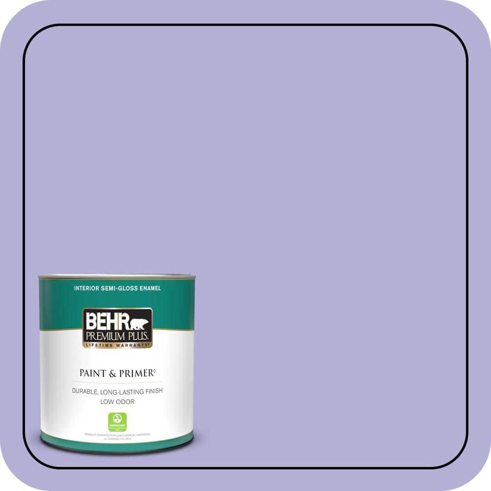 1 qt. #630B-4 Freesia Purple Semi-Gloss Enamel Low Odor Interior Paint & Primer price history on PriceWatchPro