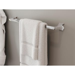 Bruxie 24 in. Wall Mounted Single Towel Bar in Polished Chrome