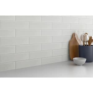 Euphoria Pearl 2.95 in. x 11.81 in. Matte Patterned Look Ceramic Wall Tile (10.648 sq. ft./Case)