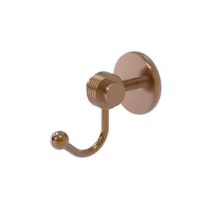Satellite Orbit Two Collection Robe Hook with Groovy Accents in Brushed Bronze