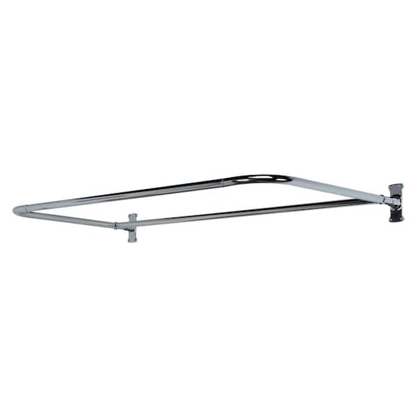 26" Shower Curtain Rod Ceiling Support with Polished Chrome Finish 