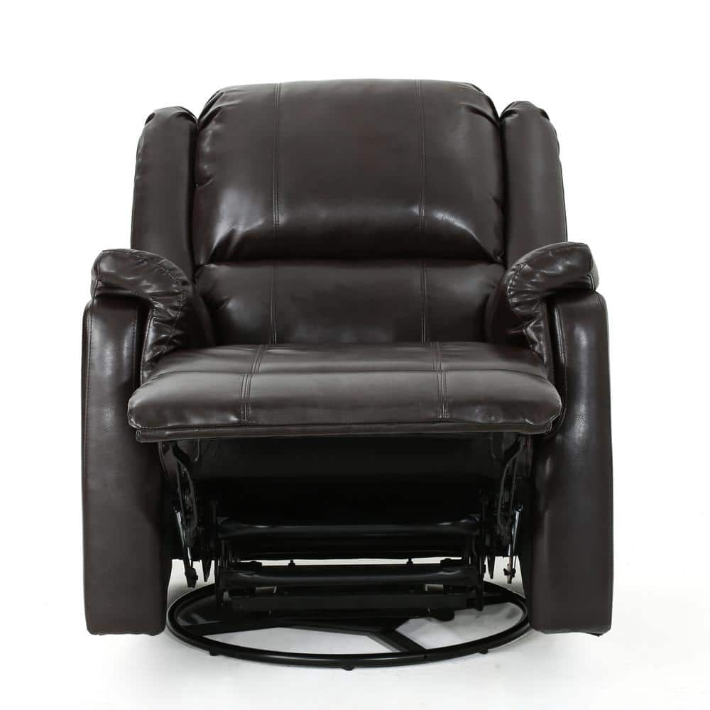 Jemma Brown Leather Swivel Recliner Chair