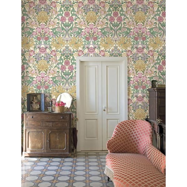 Fleurmont Floral Tapestry Cream Non-Pasted Wallpaper (Covers 56 sq. ft.)