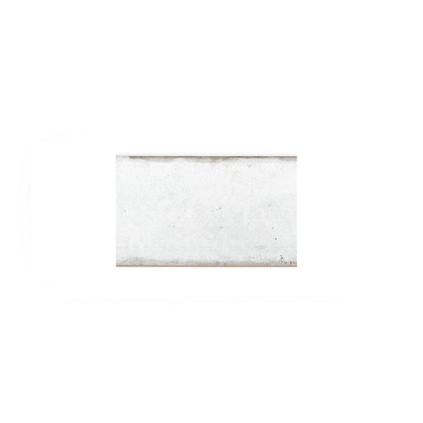 Take Home Tile Sample - Reina Cloud White 4 in. x 6 in. Gloss Subway Ceramic