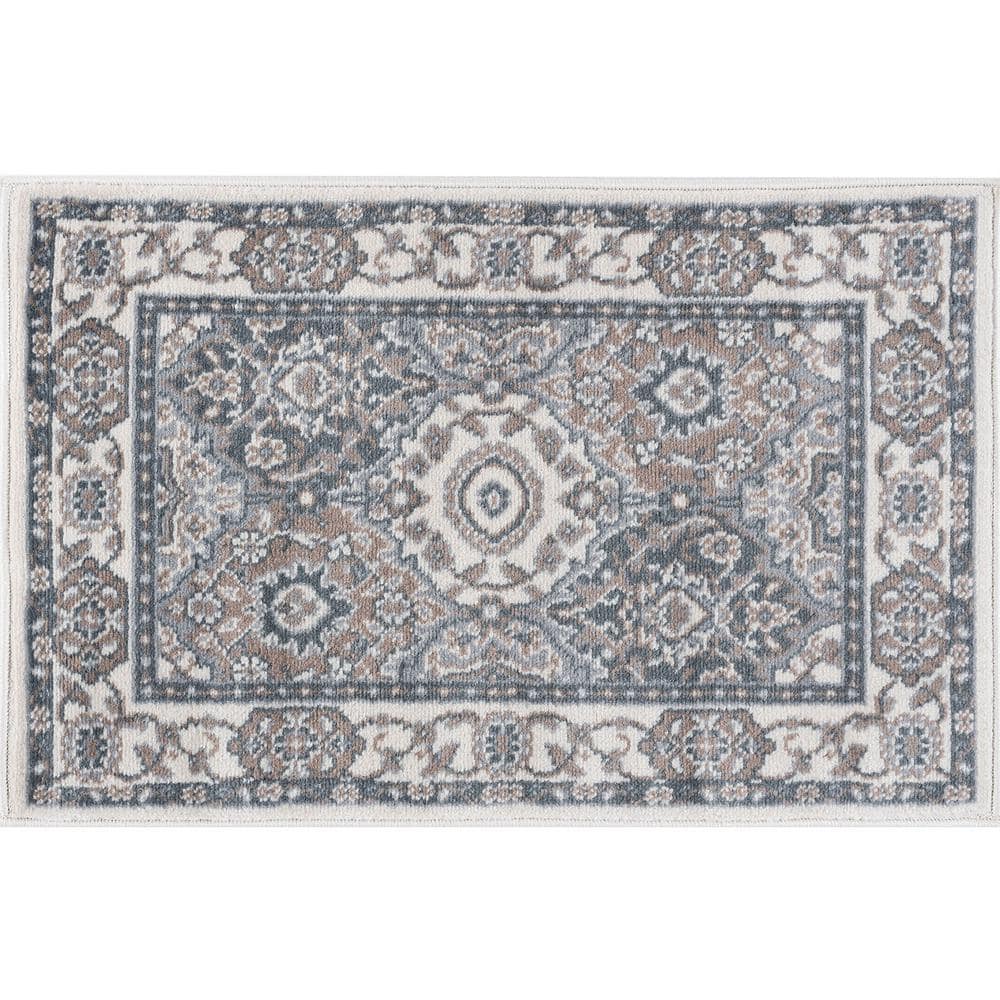 Madison Cream Synthetic 2' x 3' Rectangular Traditional Rug
